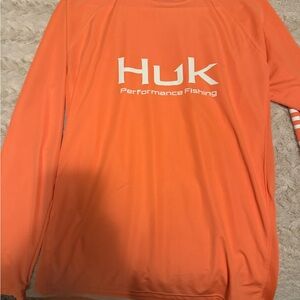 Huk Vibrant Orange Performance Top